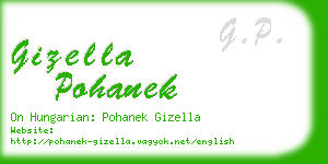 gizella pohanek business card